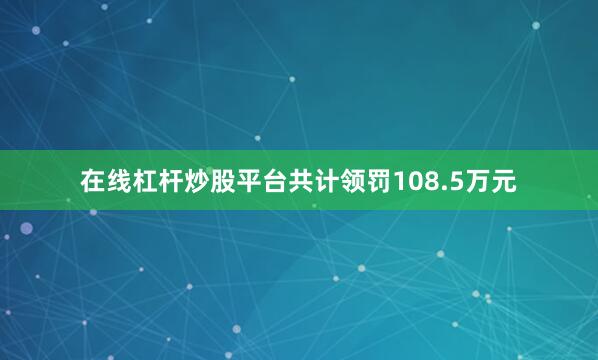 在线杠杆炒股平台共计领罚108.5万元